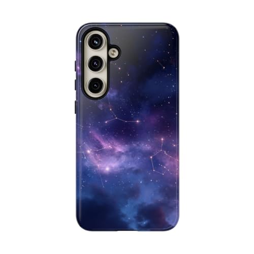 Coque rigide Samsung S24 Plus bleu constellation éclat brillant premium