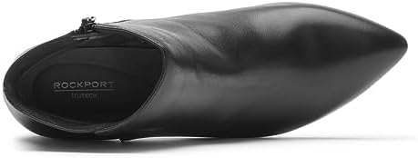 Rockport Women's Milia Block Bootie Ankle Boot, Black Leather, 6 | Image 2