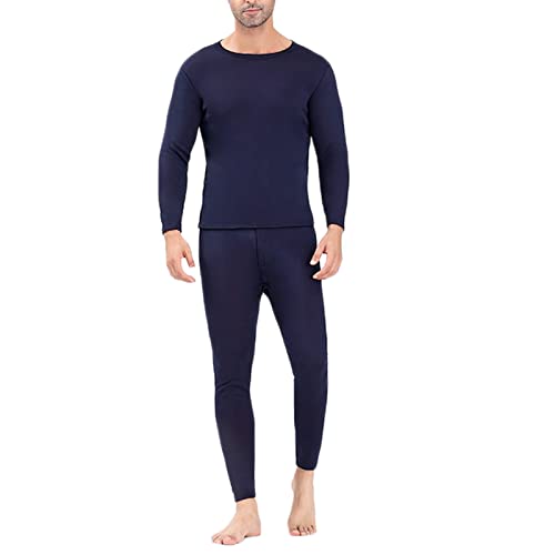 Ensemble sous-vêtement thermique homme pour le ski et la randonnée en polyester col rond