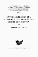 Untersuchungen Zum Haftungs- Und Vermogensrecht Von Gortyn 3796516815 Book Cover