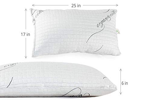 Sleep Artisan Latex Bed Pillow - Shredded Natural Talalay Latex Pillow With Washable Cover - Luxury Pillow Adjustable Loft For Back Support & Neck Pain Relief - 100% Made In Usa (Standard Pillow Size) #TOP5