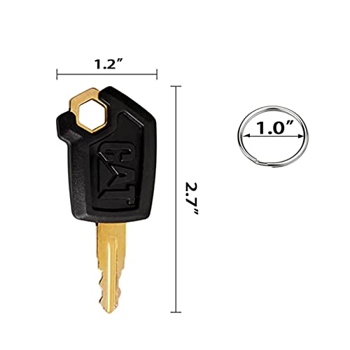 10pcs CAT Loader Shovel Keys CAT Heavy Equipment Ignition Keys with 10pcs Keychain #5P8500