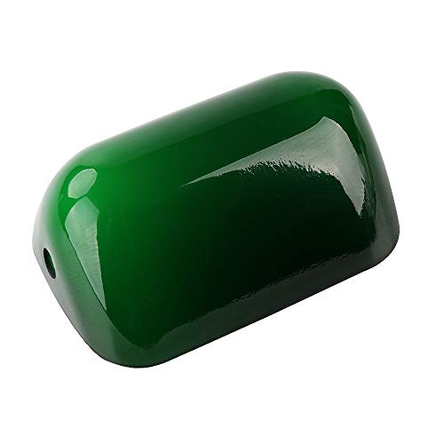 FIRVRE Verde paralume sostituzione vetro lampada per banker lampada da tavolo paralume per lampada da tavolo，15cm *9.5cm