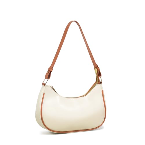 Women Leather Underarm Bag Crescent Shoulder Handbag Saddle Bag Chic Purse Satchel Purse