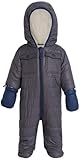 URBAN REPUBLIC Baby Boys Snowsuit - Pram Quilted Fleece Lined Long Sleeve Baby Boy Onesies Hooded Winter Snowsuit (3M-9M), Size 6 Months, Charcoal Grey