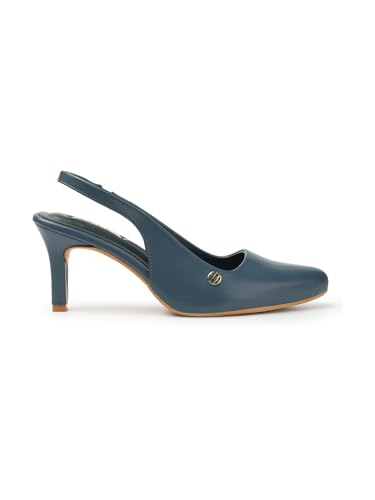 Image of ELLE Women Stylish and elegant Slingback Kitten Heel Mule Sandal