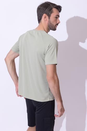 Image of Men's DRI FIT Sports Tshirt /SWEATPROOF /Anti Microbial /Extra Stretch /for Pickleball, Gym, Training, Badminton, Cricket, Tennis, Yoga, Golf (All Sports) All Colours & Sizes, Full & Half Sleeves
