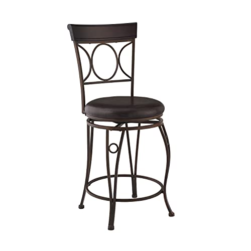 Linon Circles Back Swivel Counter Stool 24"