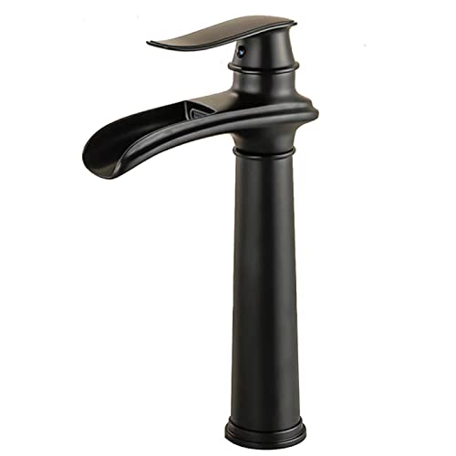 Robinet d'évier de salle de bain cascade avec mitigeur eau chaude et froide