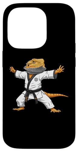 Funny Bearded dragons doing Karate Samurai Ninja lizard �X�}�z�P�[�X iPhone 14 Pro �p