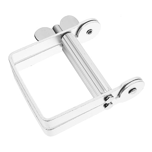 Hoement Metal Toothpaste and Hair Dye Squeezer Aluminium Alloy Barber Squeezer Silver Sturdy Tube Roller for Hairdressing and Oral Care