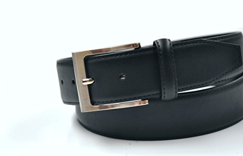 Ashford Ridge Mens Genuine Leather 38mm Belt in 32" - 60" Black or Brown3