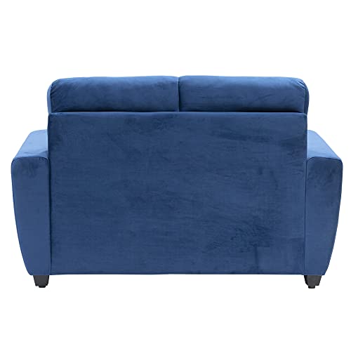 Image of Wakefit Sofa Set | 3 Year Warranty | Sofa 2 Seater, 2 Seater Sofa for Living Room, Wooden Sofa Set, Couch Sofa for Living Room, Sofa for Living Room - Belize(Fabric-Velvet : Blue)