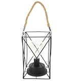 Didiseaon Lampada a Sospensione per Esterni Solare 45V Lanterna Quadrata LED Risparmio Energetico per Giardino Cortile Veranda Decorazione Natalizia Luce da Portico