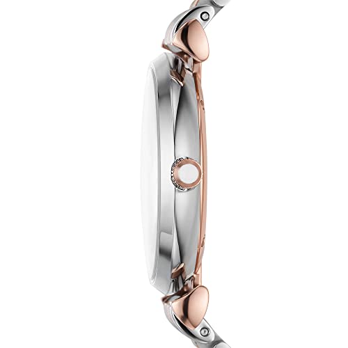 Emporio Armani Uhr für Damen, Zweizeiger Uhrwerk, 32MM 2T Silber/Rose Edelstahlgehäuse mit Edelstahlarmband, AR11537 – Ansicht 4