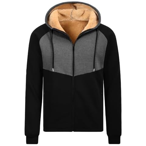 heekpek Men's Warm Fleece Hoodie Jacket Cover