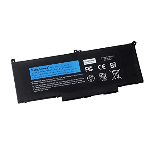 KingSener F3YGT Batería para portátil DELL Latitude 12 7000 7280 7290 E7280 E7480 E7290 13 7000 7380 7390 E7380 E7390 14 7000 7480 7490 E7480 E7490 2X39G DM3WC 451-BBYE 7.6V 60Wh Cover
