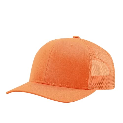 Image of TZ Promise Men Women Plain Cotton Trucker Cap with Breathable Mesh Back, Snapback Baseball Hats