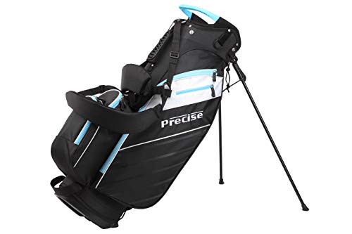 Precise Amg Ladies Womens Complete Golf Clubs Set Includes Driver, Fairway, Hybrid, 6-Pw Irons, Putter, Stand Bag, 3 H/C's - Choose Color And Size! (Light Blue, Regular Size) #TOP7