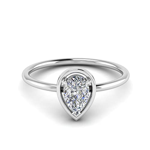 Bague diamant poire en argent pour illuminer vos tenues du quotidien et soirées