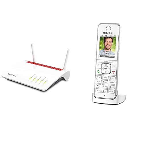 AVM FRITZ!Box 6890 LTE Edition International, Modem Router combo LTE & Vdsl/Adsl2 con Wi-Fi Dual Band fino a 2.533 Mbits/s + AVM FRITZ!Fon C6, Telefono Cordless DECT, bianco