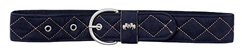 Equine Couture Diamond Quilted Suede Belt with Diagonal Line