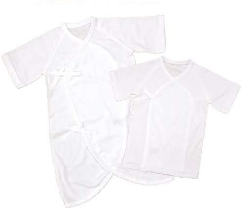 Amazon Co Jp 日本製 新生児の赤ちゃんにちょうどえぇ生地でこしらえた肌着シリーズ 短肌着 コンビ肌着セット 外縫い 綿100 日本製 服 ファッション小物