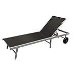 DEGAMO Gartenliege Ostia Aluminium rollbar