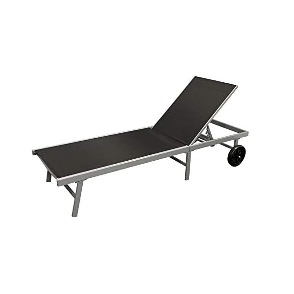 DEGAMO Gartenliege Ostia Aluminium rollbar