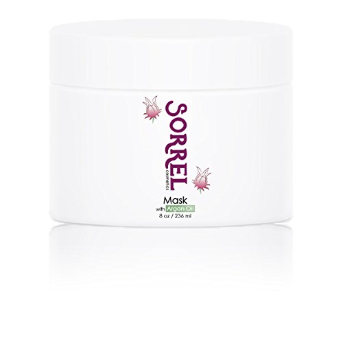 Hydrating Argan Oil Hair Mask and Deep Conditioner by Sorrel Cosmetics 8 oz Nourishes Dry Damaged Chemically Treated hair Split Ends & Detangler Organic Hibiscus Flower