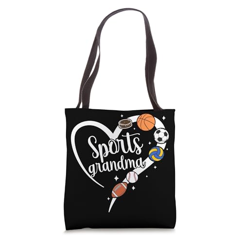 Sports Grandma Heart Sports Grandmother Sport Grandma Tote Bag