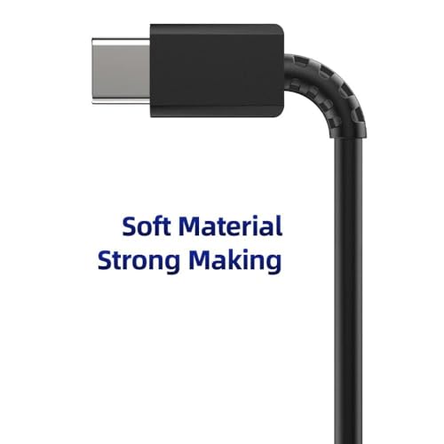 Image of Samsung 25W Original Type C to C 3.3 FT Fast Charging USB C Cable High-Speed & Data Transfer Compatible with Samsung Galaxy M15,F15,A15,A14,M14,F14,M34,F34,A34,A54,S21 Fe 5G,S22,S23 Type-C Cord,BK C2C