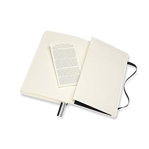 Moleskine Caderno clássico expandido, capa macia, grande (12,7 cm x 21 cm) pontilhado, preto, 400 pá