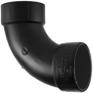 Charlotte Pipe Elbow Abs/Dwv, Long Sweep 2 " 90 Deg. Black
