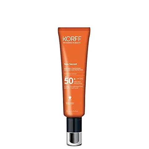 Korff Korff Sun Secret płyn do twarzy, odporny na plamy SPF50, miękki efekt matowej tekstury, wysoka ochrona UVB i UVA, biodegradowalny, 50 ml - 130 g