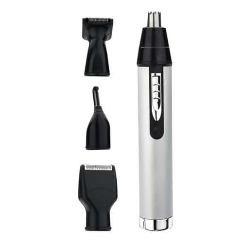 INOOMP Recortadora de Pelo para Nariz y Orejas Eléctrica, Diseño Ergonómico, Chasis de Aluminio Metálico, Dispositivo Multifuncional Portátil para Cuidado Personal
