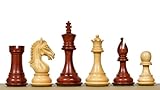 Derby Knight Staunton Weighted Chess Pieces in Bud Rosewood (Padauk) & Boxwood - 4.1" King