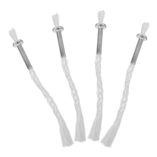 HOODANCOS 4Pcs Oil Lamp Wicks Replacement Iron Holders for DIY Oil Lanterns for Home Decor Gardens Events Compatible with Kerosene Alcohol Burners