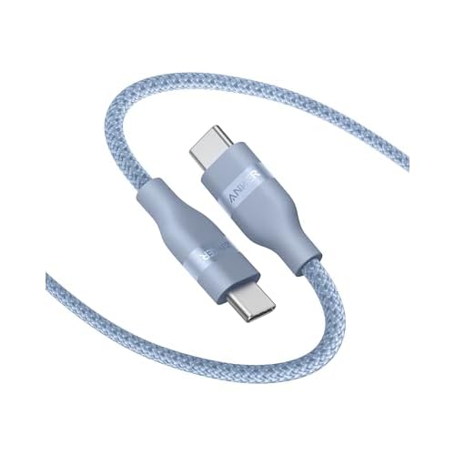 Anker Nano USB C auf USB C Kabel, 240W 1,8m flexibel farbig geflochten, USB C Schnellladekabel Typ C für iPhone 16/16 Pro/16 Plus/16 Pro Max, MacBook Pro/Air, iPad Pro/Air, Galaxy S24 und me