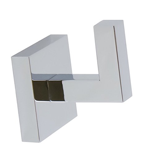 Gedy A026-13 Elba Modern Square Wall Mounted Bathroom Hook, Chrome #TOP2