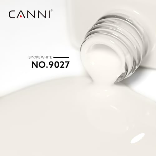 Image of CANNI Milky Gel Nail Polish, 1Pcs White Gel Polish Color High Gloss Soak Off UV Nail Manicure Salon DIY