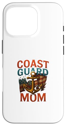 Coast Guard Mom, diseño patriótico con estilo vintage Carcasa para iPhone 16 Pro