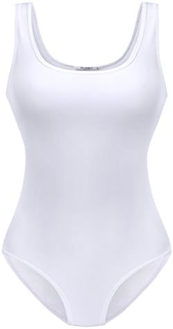 SUNRO Women's Sexy Scoop Neck Bodysuits Jumpsuits