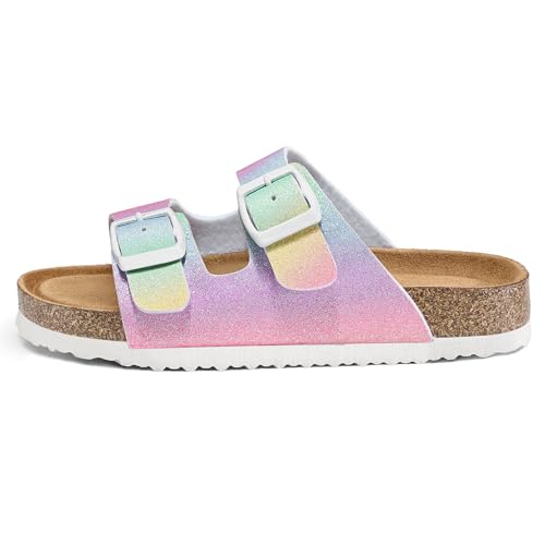 Image of K KomForme Kid Sandals Boy Girl Cork Footbed Slide with Adjustable Strap | Open-toe, Comfort