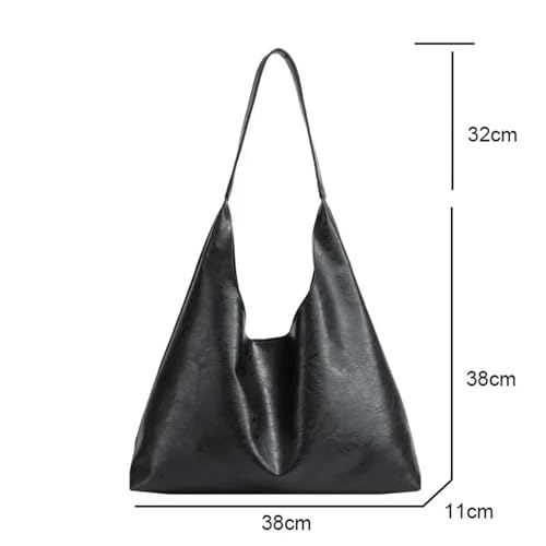 Sac porté épaule léger en cuir PU souple idéal pour le vélotaf et le bureau - 6