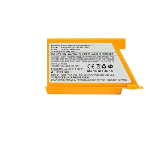 Batería de repuesto, compatible con LG, HomBot VR34406LV VR34408LV VR5902LVM VR5940 Robot aspirador 14,4 V 2600 mAh 3000 mAh Li ion Cell(2600mAh)