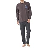 ルームウェア 【綿混】ダンボールニット 長袖長パンツ メンズ