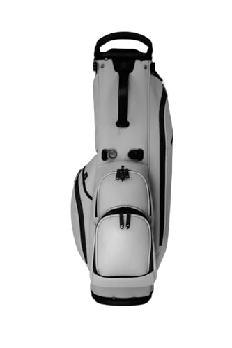 KRADUL Lux Carry Bag - Collapsible and Water Resistant Golf Bag with Tommy-Clip Electronic Access & 360 Auto-Fit & Balance Strap System, 7.5” (Stone)