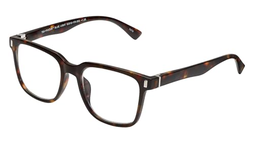 SAV Eyewear E2312 Brussels, Tri Focus Blue Light Progressive Reading Glasses for Men and Women, +2.75 - Demi