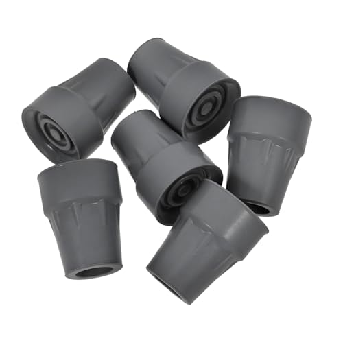 HAPINARY 6pcs Crutch Foot Pads Replacement Anti-Slip Crutch Tips for Elderly and Wear-Resistant Walking Sticks Accessories
